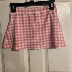 EUC The Beaufort Bonnet Co Girls Pink Checkered Skort Sz 12 Made In  Peru